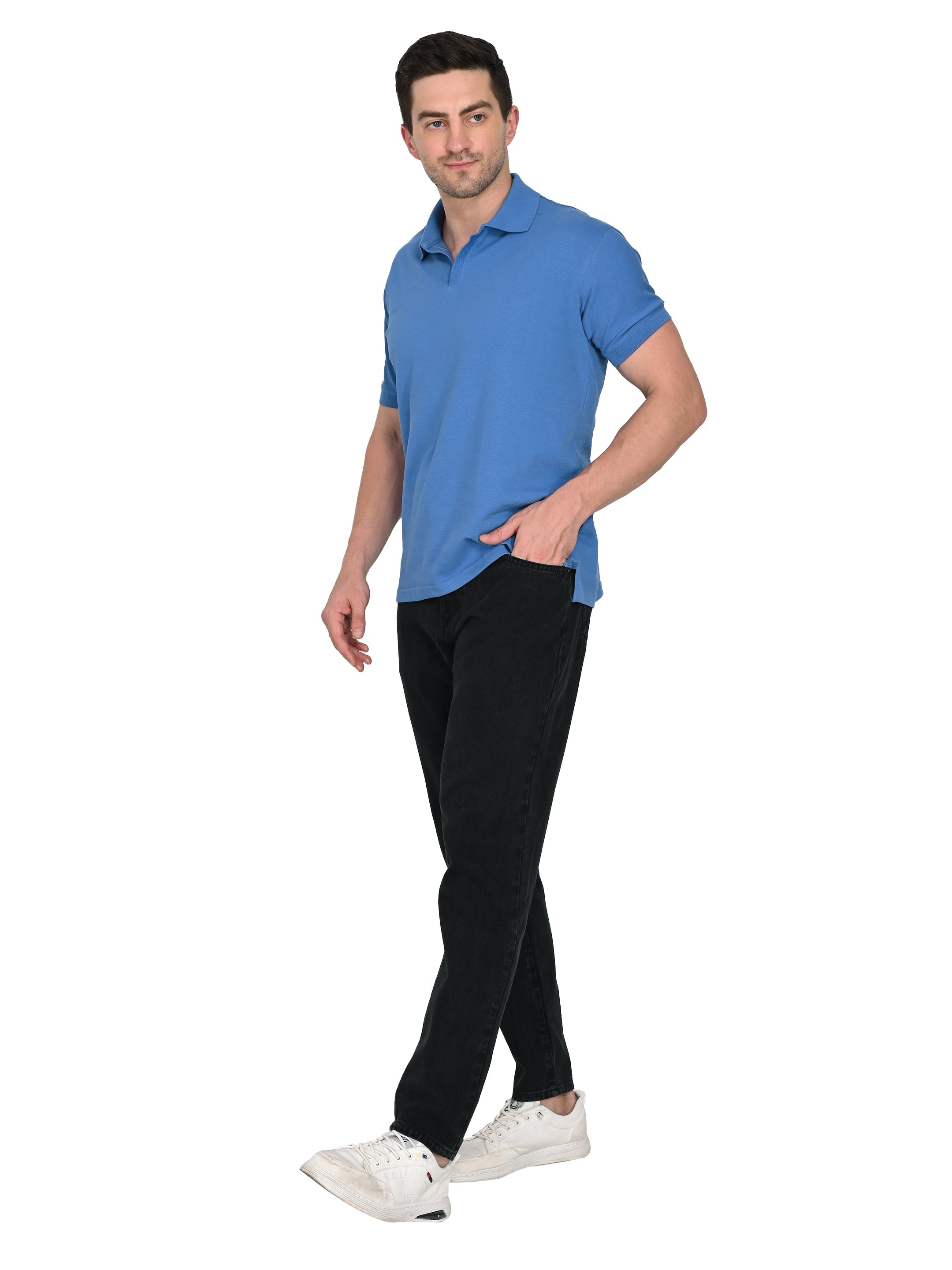 Tapered Fit Black Jeans