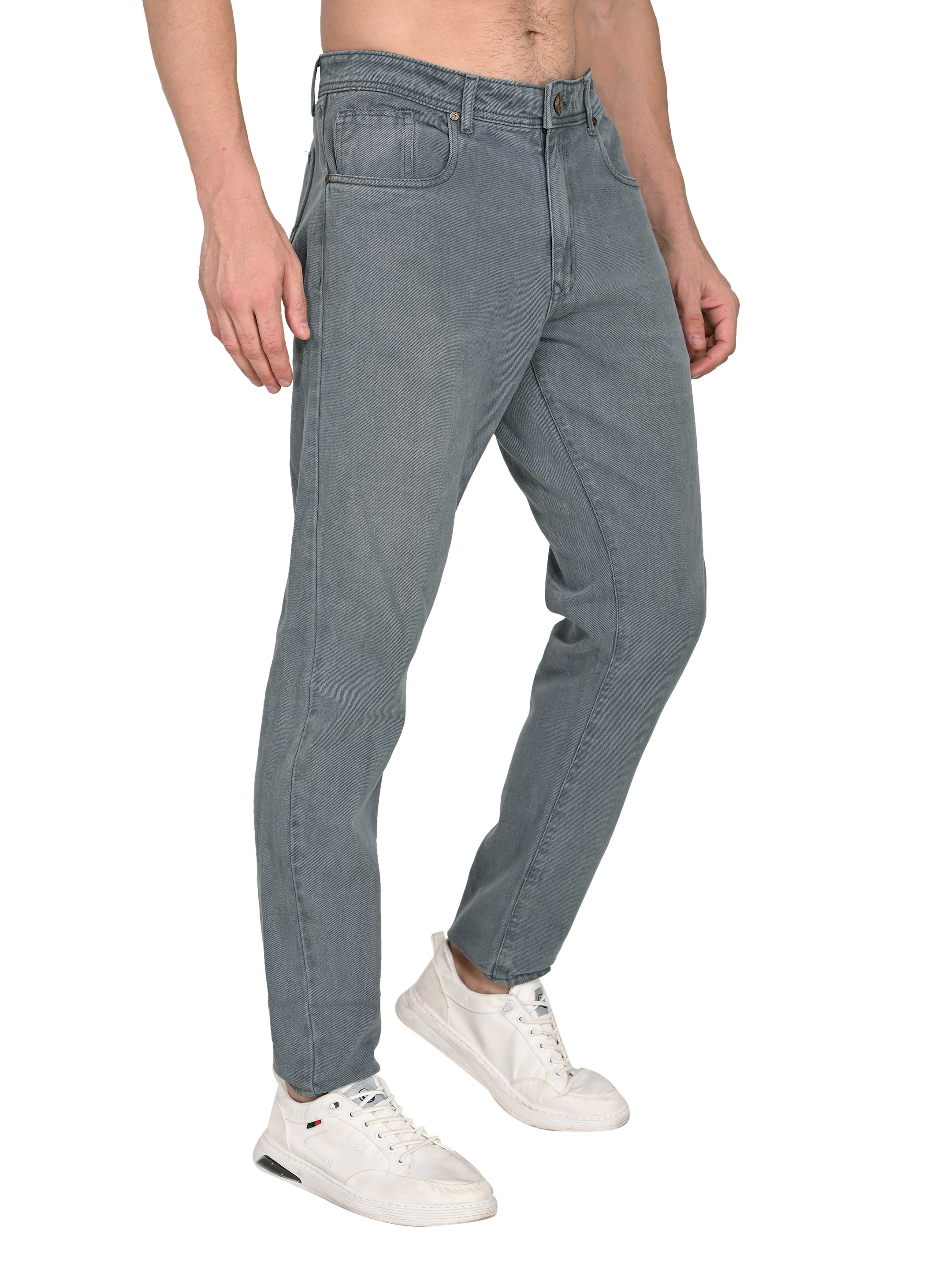Tapered Fit Grey Jeans