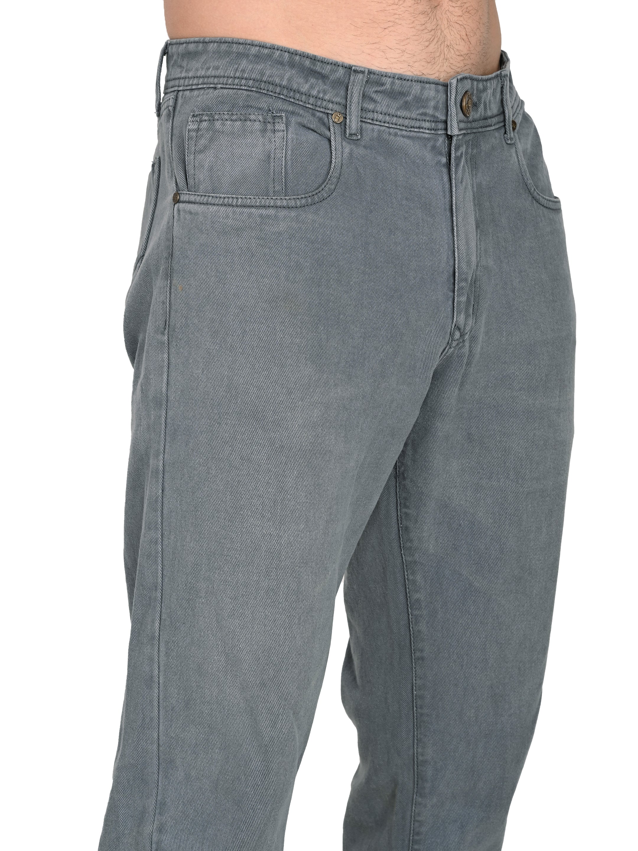 Tapered Fit Grey Jeans