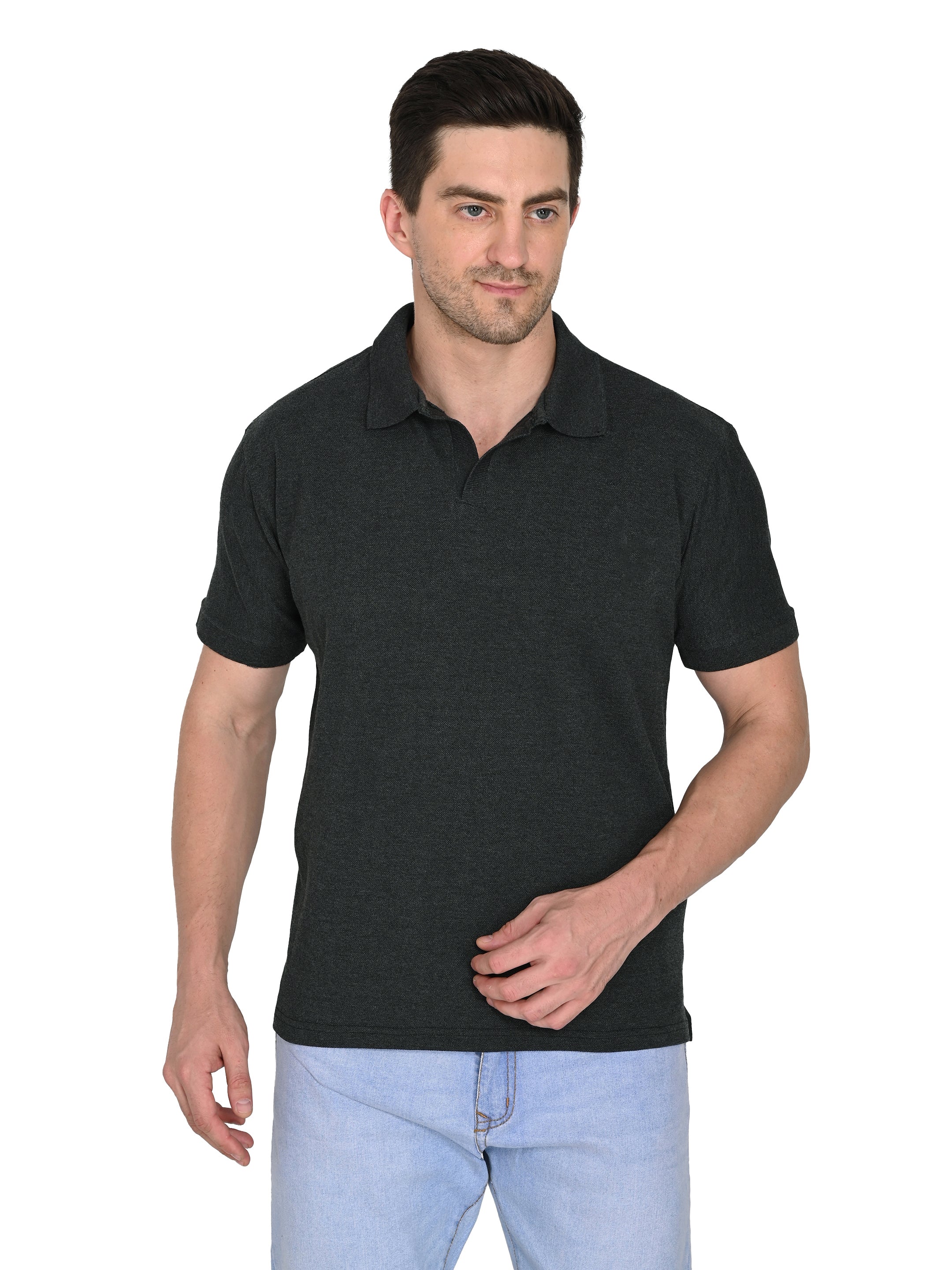 Men’s Black Polo T-Shirt – Slim Fit