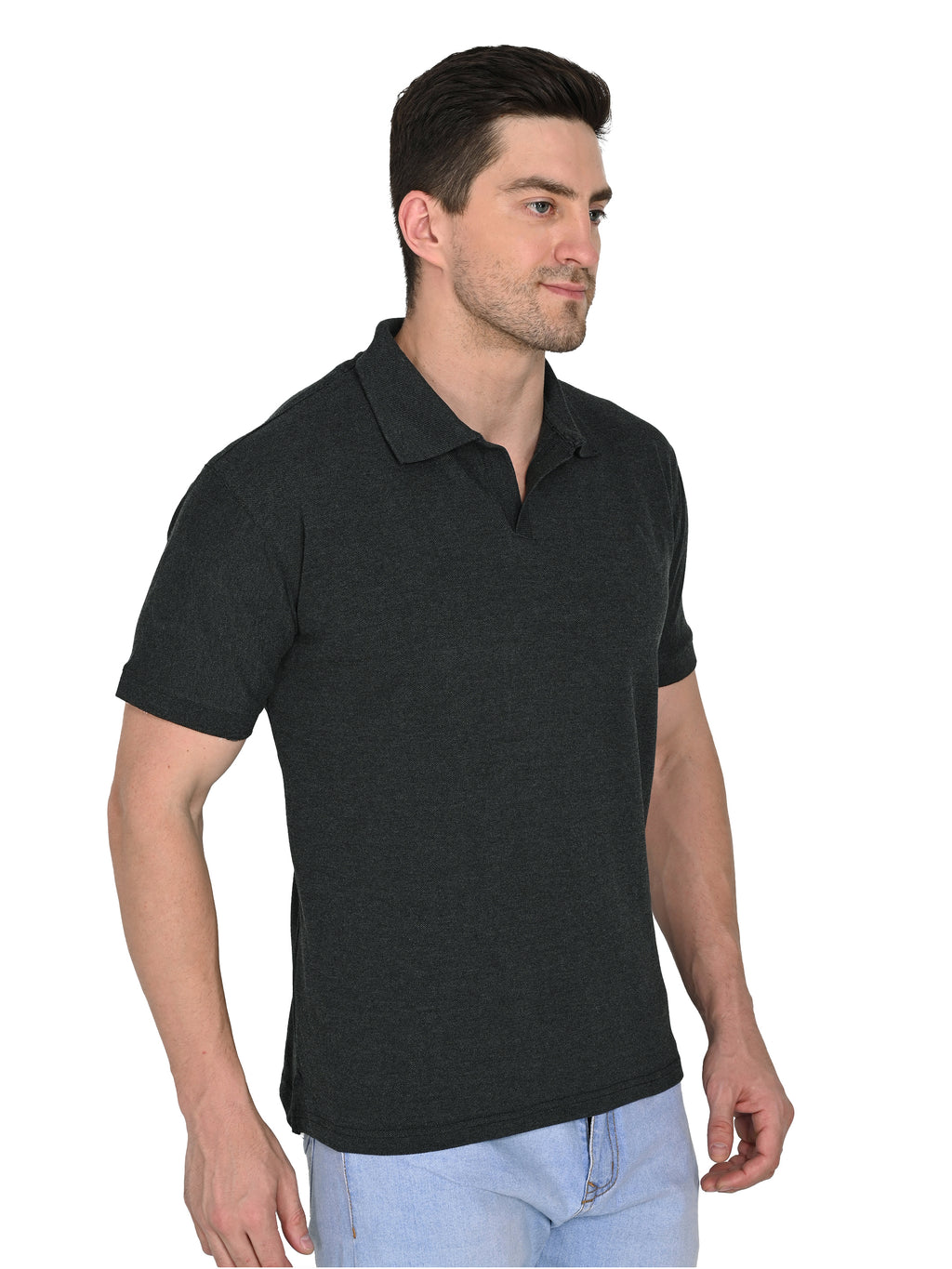 Men’s Black Polo T-Shirt – Slim Fit