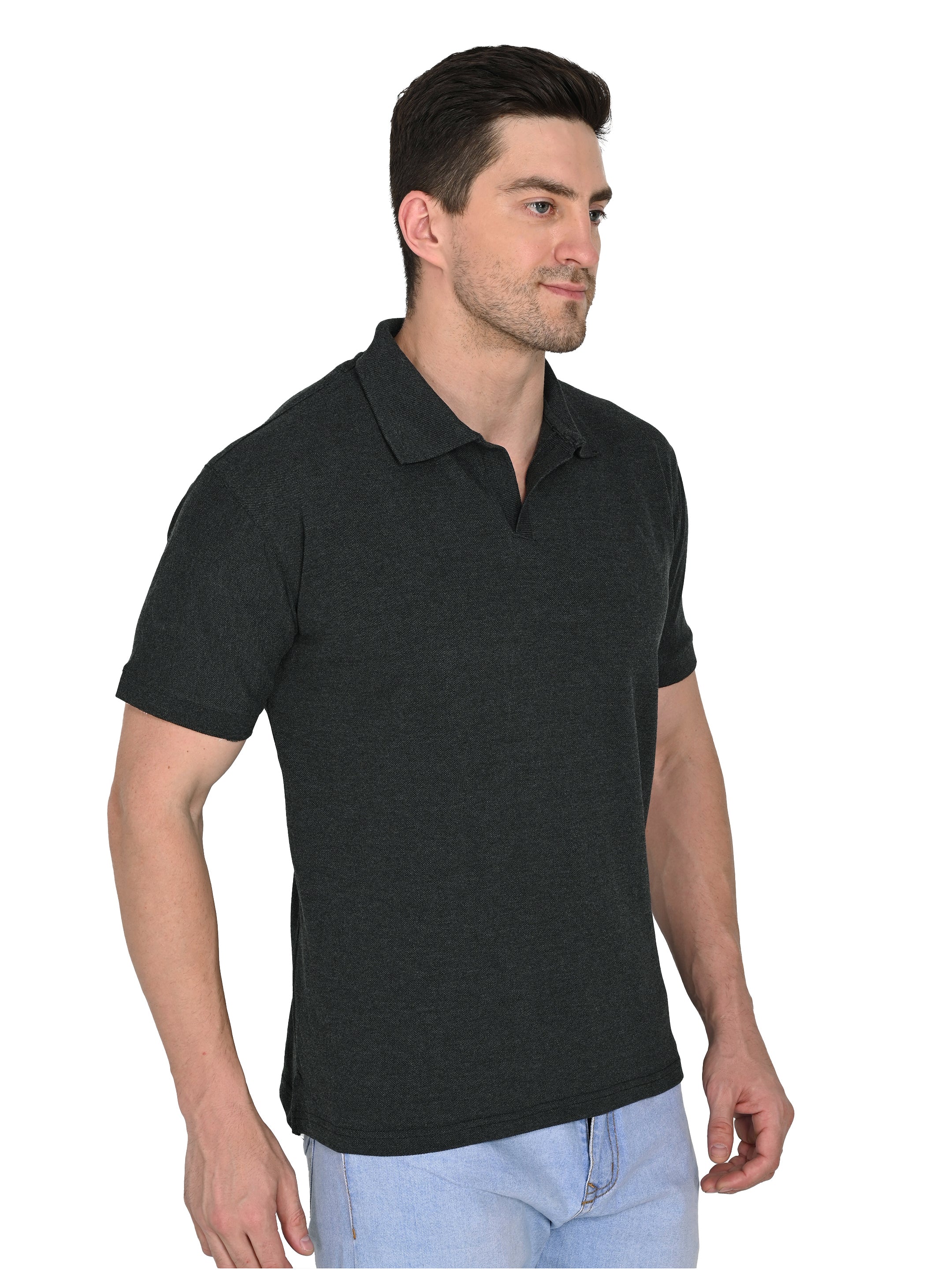 Men’s Black Polo T-Shirt – Slim Fit