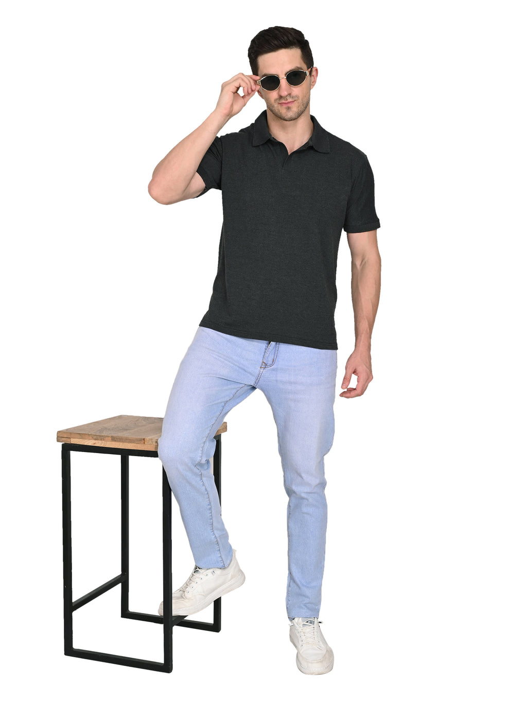 Men’s Black Polo T-Shirt – Slim Fit