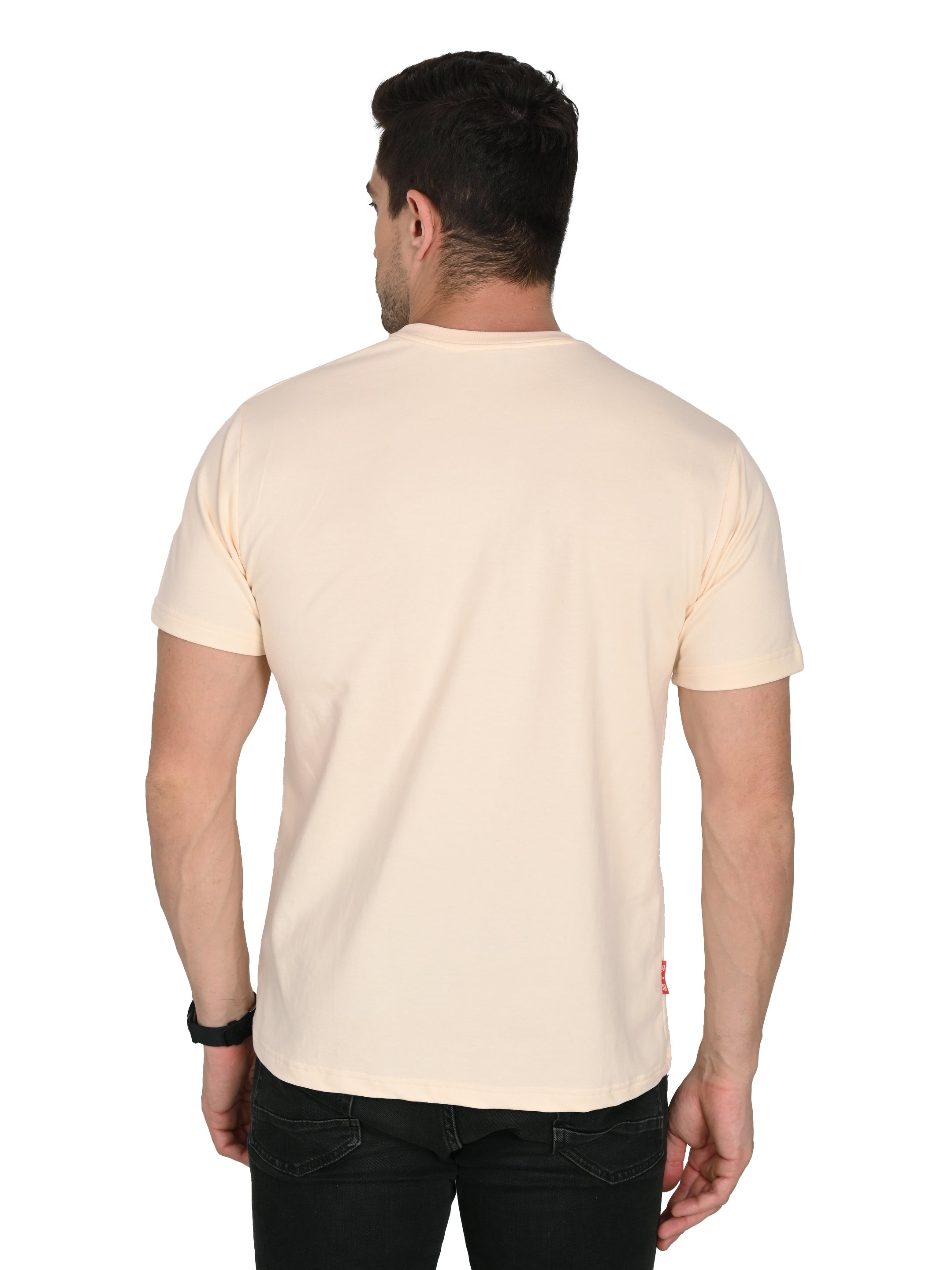 Peach Round Neck T-Shirt – Slim Fit