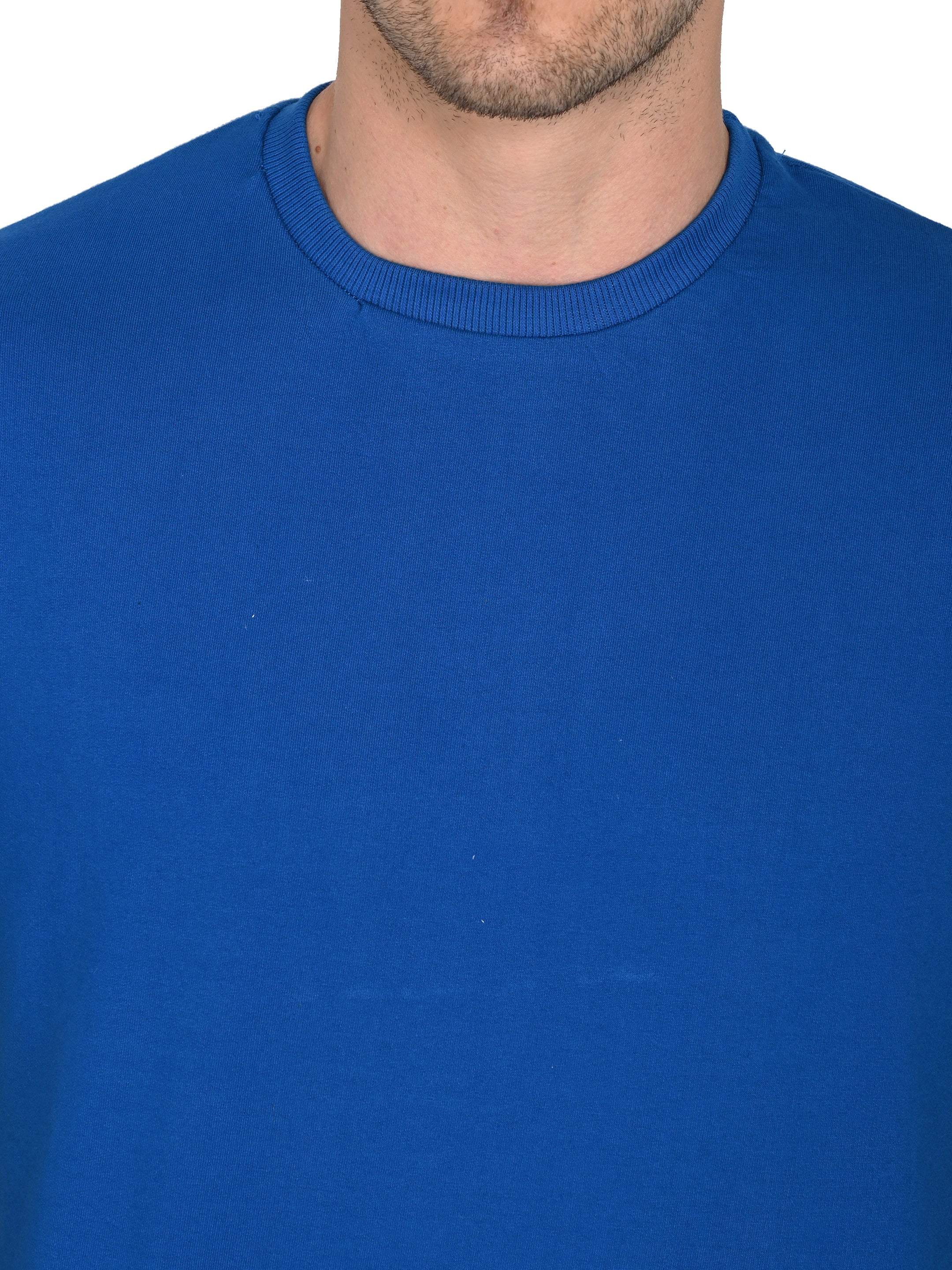 Royal Blue Round Neck T-Shirt – Slim Fit