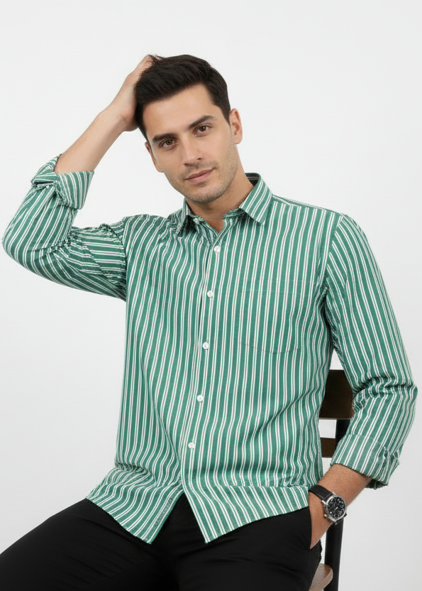 Striped Cotton Shirt – slim Fit