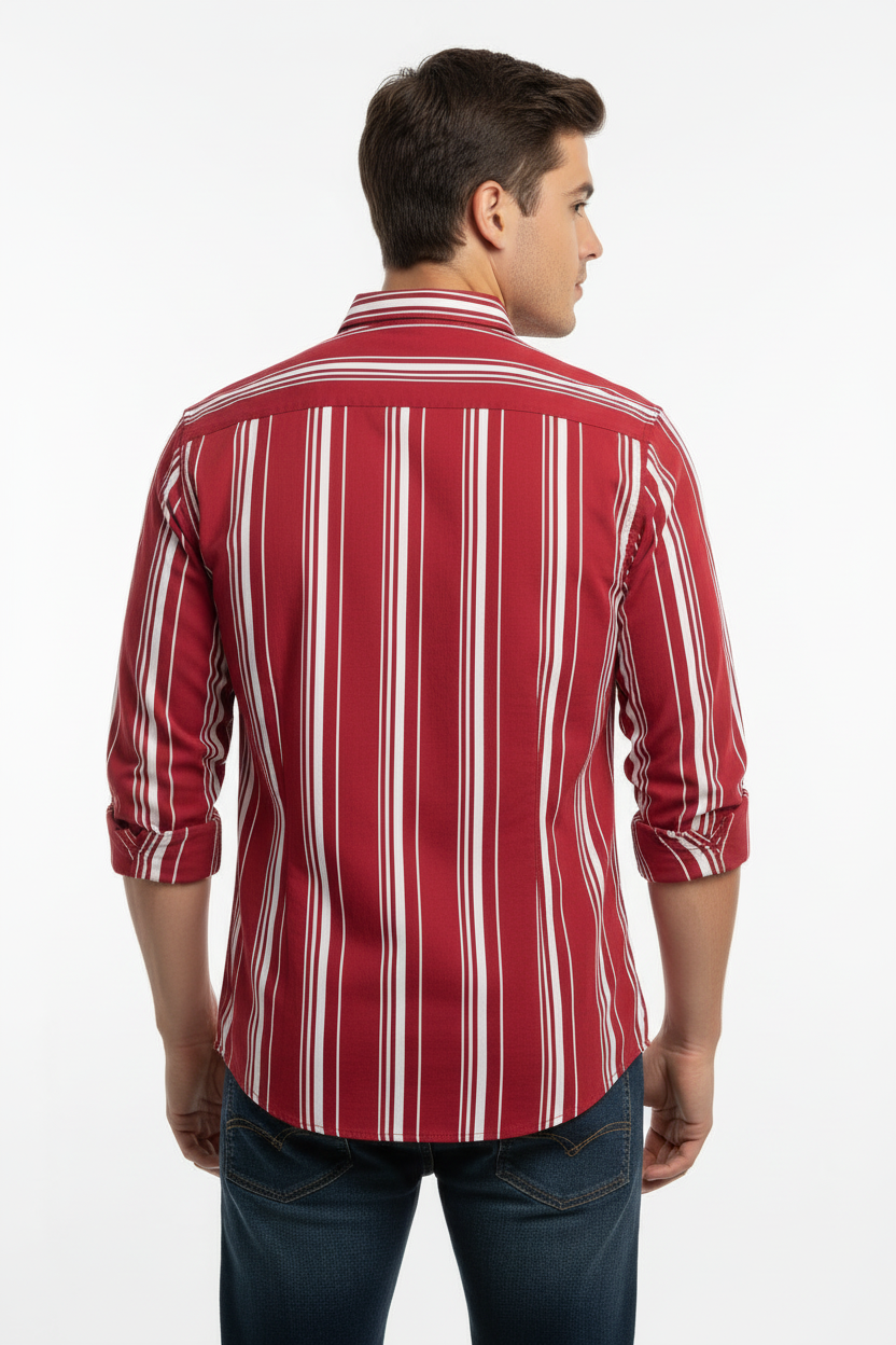 Striped Casual Cotton Shirt – slimFit