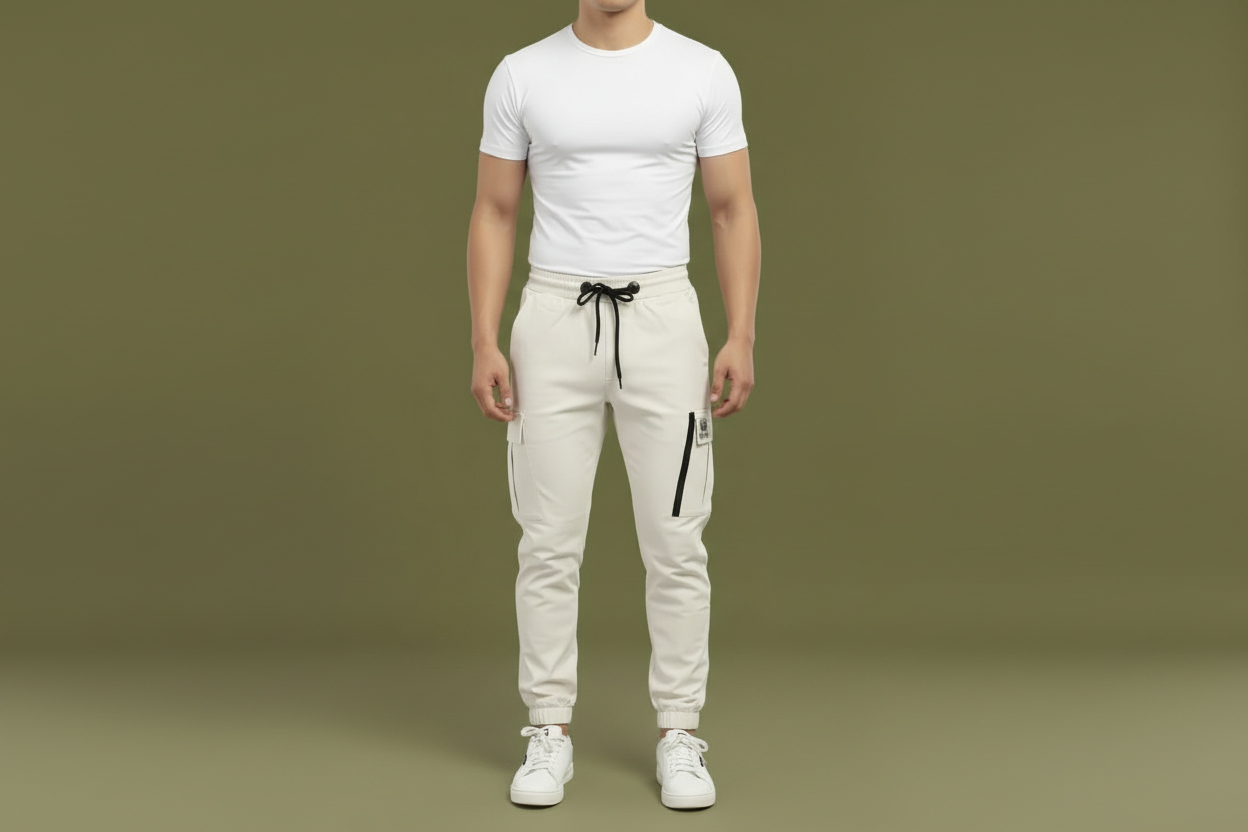 Cream Urban Cargo Pant