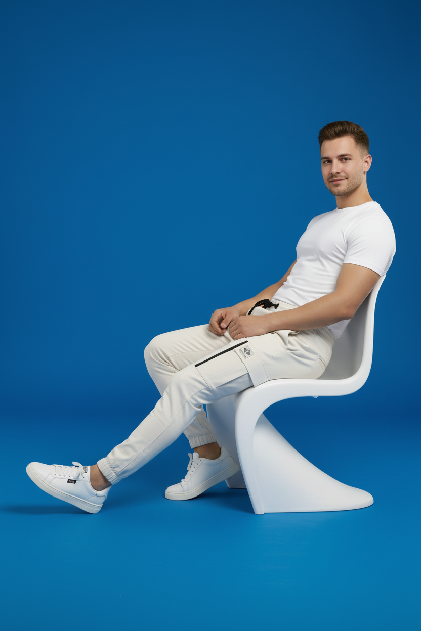 Cream Urban Cargo Pant