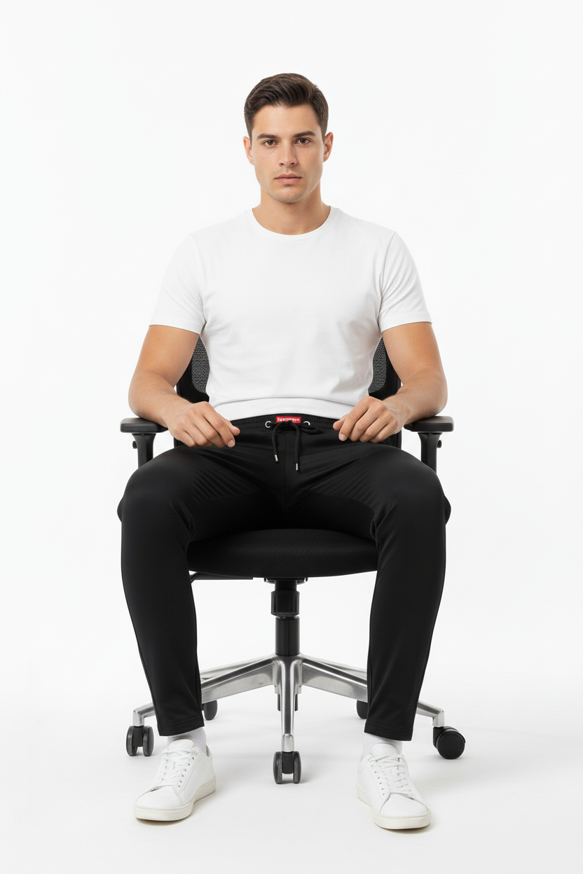 Comfort Stretch Track Pant – black