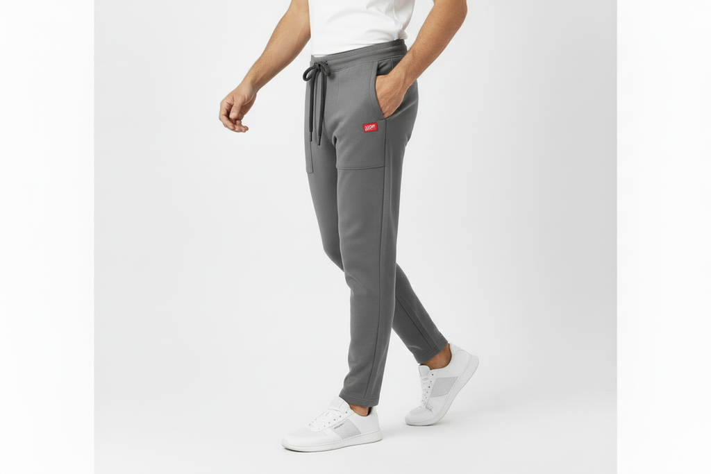 Loose Fit Track Pant – Carrot fit(Grey)