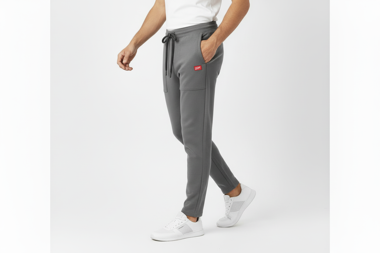 Loose Fit Track Pant – Carrot fit(Grey)