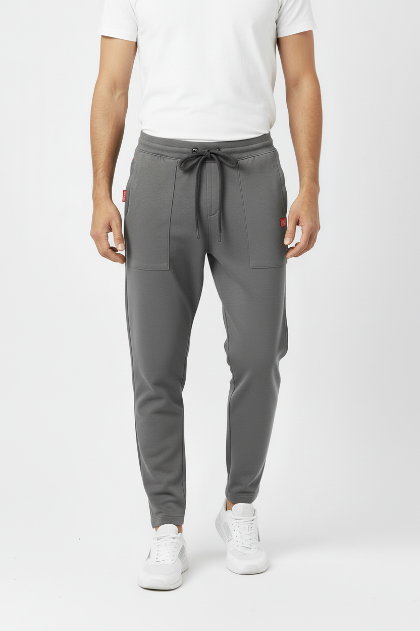 Loose Fit Track Pant – Carrot fit(Grey)