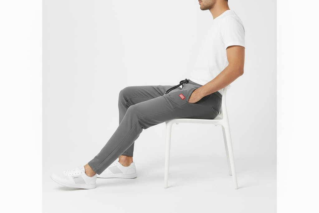 Loose Fit Track Pant – Carrot fit(Grey)