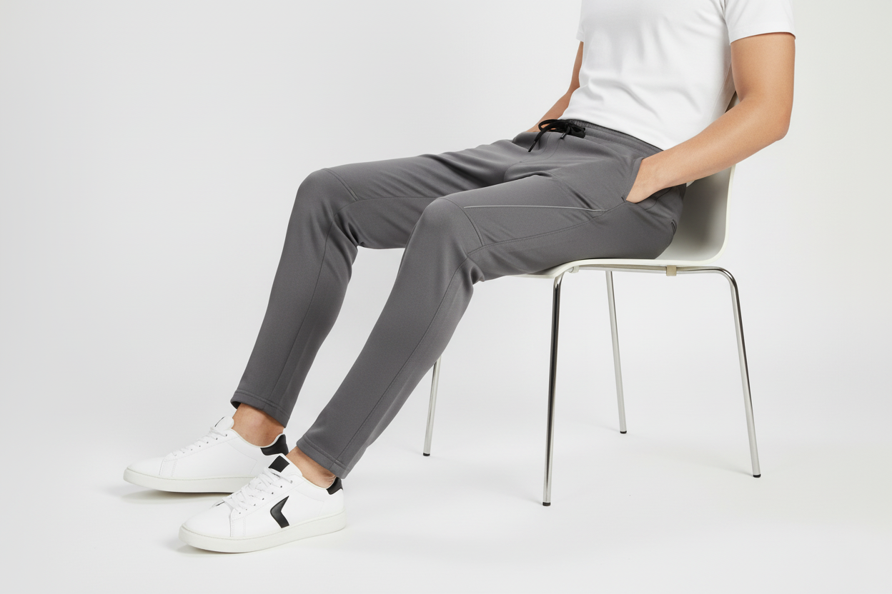 Piping Detail Track Pant – Tapered(Grey)