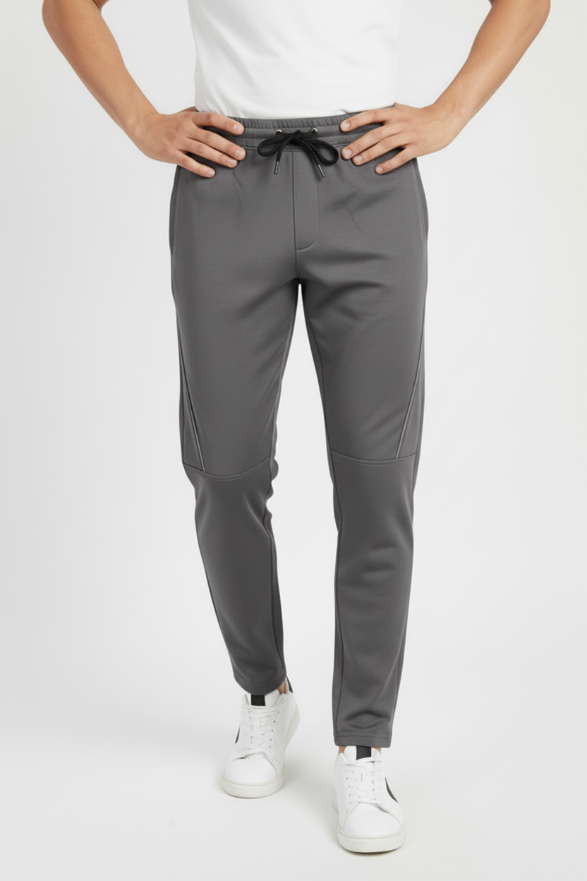 Piping Detail Track Pant – Tapered(Grey)