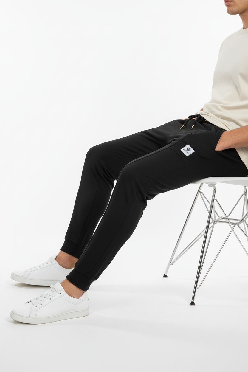 Panel Design Jogger – Tapered Fit (black)