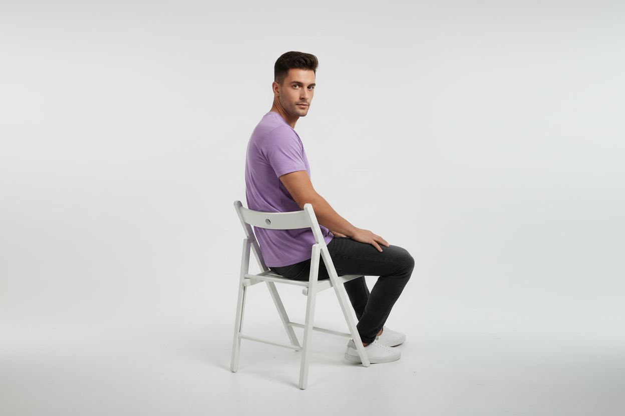 T-Shirt – Slim Fit Round Neck (Lavender)
