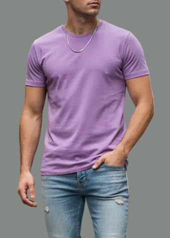 T-Shirt – Slim Fit Round Neck (Lavender)