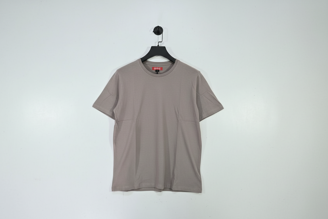 T-Shirt – Slim Fit Round Neck (Stone Grey)