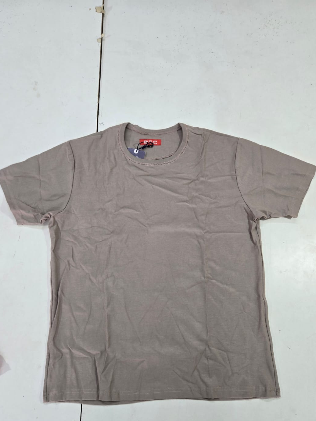 T-Shirt – Slim Fit Round Neck (Stone Grey)