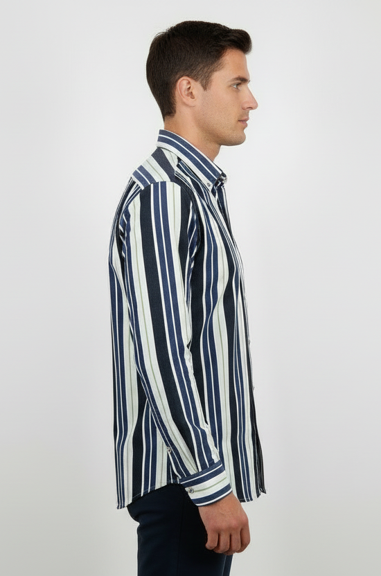 Striped Pure Cotton casual shirt