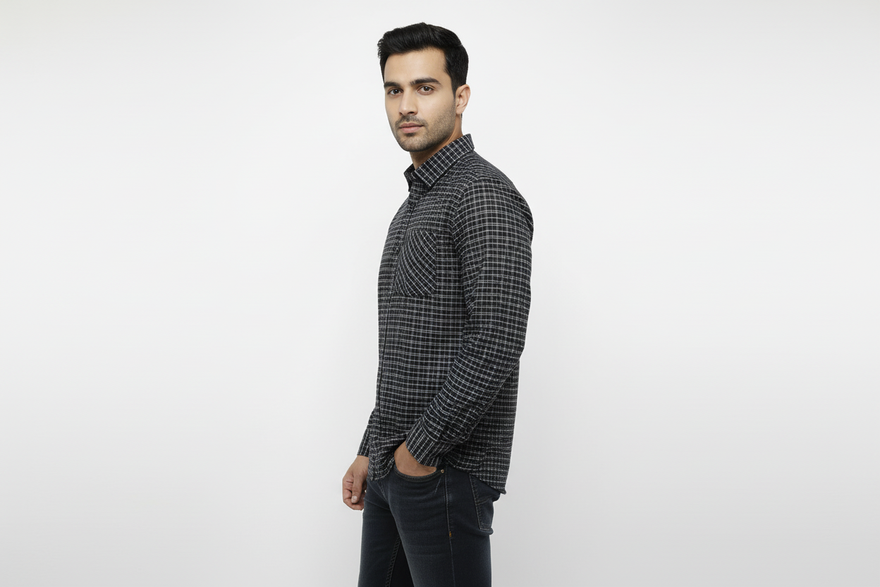 Small Checks Full Sleeve casual slimfit shirt