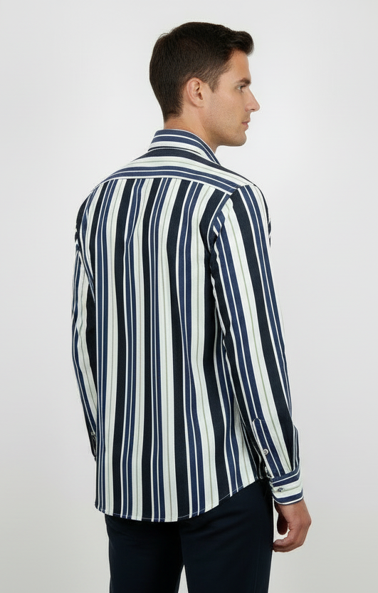 Striped Pure Cotton casual shirt
